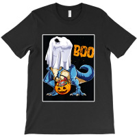 Ghost Dinosaur T Rex Funny Boo Halloween Gifts Men Pumpkin T-shirt | Artistshot