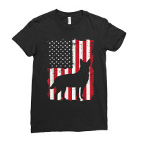 American Flag Usa Australian Cattle Dog Blue Red Heeler Gift T Shirt Ladies Fitted T-shirt | Artistshot