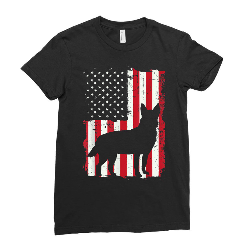 American Flag Usa Australian Cattle Dog Blue Red Heeler Gift T Shirt Ladies Fitted T-Shirt by maionexzweddel1i | Artistshot