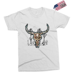 cow skull with leopard cute western cactus rodeo Exclusive T-shirt | Artistshot