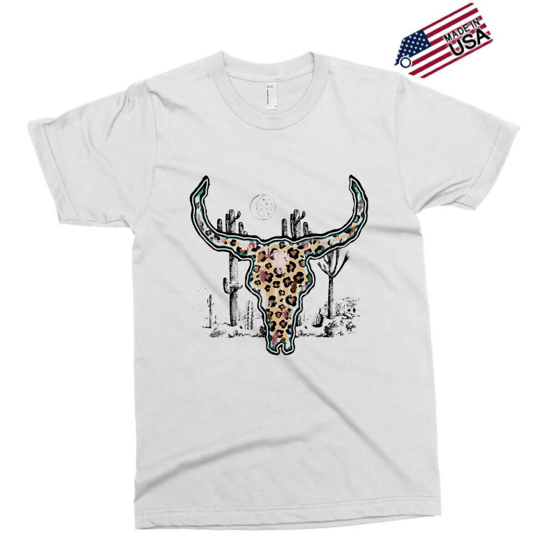 Cow Skull With Leopard Cute Western Cactus Rodeo Exclusive T-shirt | Artistshot