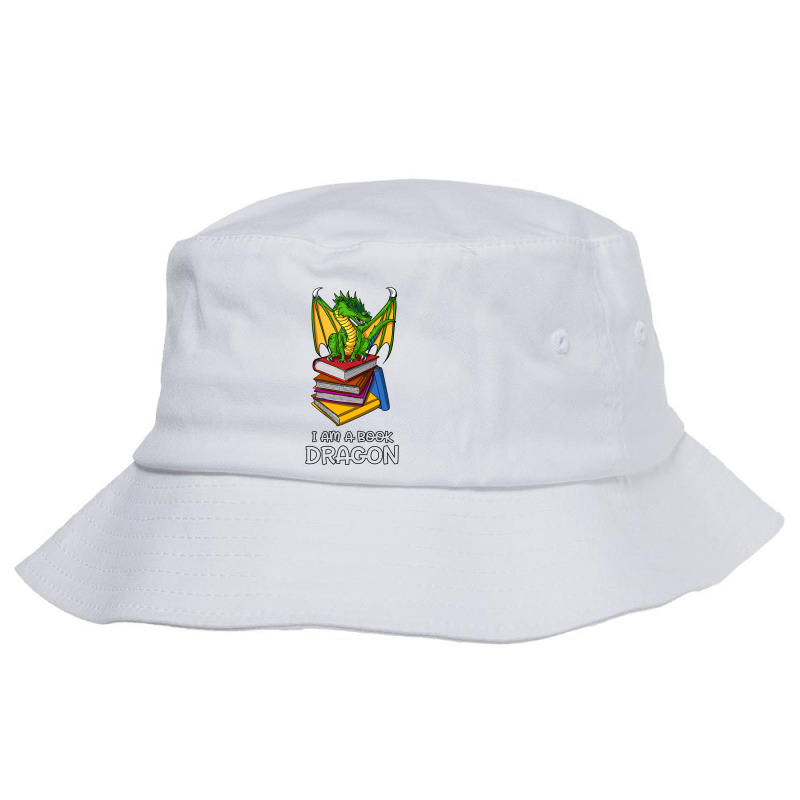 I Am A Book Dragon Bucket Hat by qimanariski | Artistshot