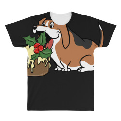 funny beagle xmas holiday cake christmas All Over Men's T-shirt | Artistshot