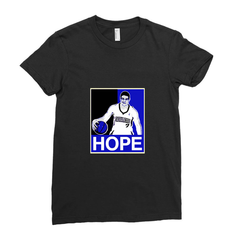 Jimmer Fredette Sacramento Basketball Hope Ladies Fitted T-Shirt by blakblakan13 | Artistshot