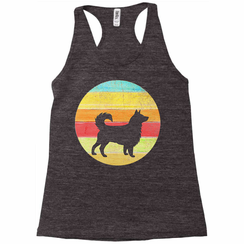 Border Collie Vintage T  Shirt Border Collie Vintage Rainbow Silhouett Racerback Tank by theaney | Artistshot