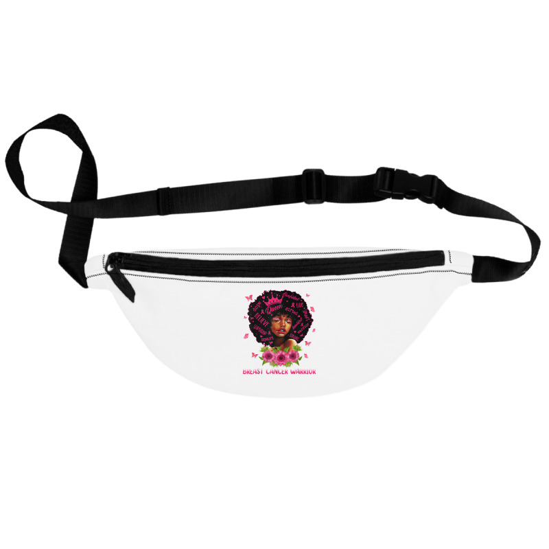 Black Women Black Queen Breast Cancer Warrior Pink Ribbon T Shirt Fanny Pack | Artistshot