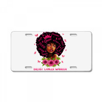 Black Women Black Queen Breast Cancer Warrior Pink Ribbon T Shirt License Plate | Artistshot