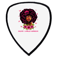 Black Women Black Queen Breast Cancer Warrior Pink Ribbon T Shirt Shield S Patch | Artistshot