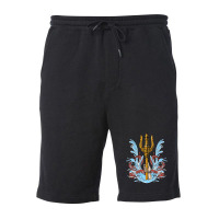 Poseidon Trident Fleece Short | Artistshot