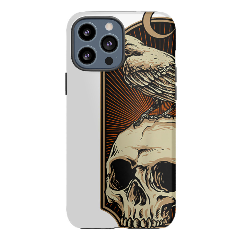 Edgar Allan Poe Nevermore Skull And Raven Memento Mori Iphone 13 Pro Max Case | Artistshot