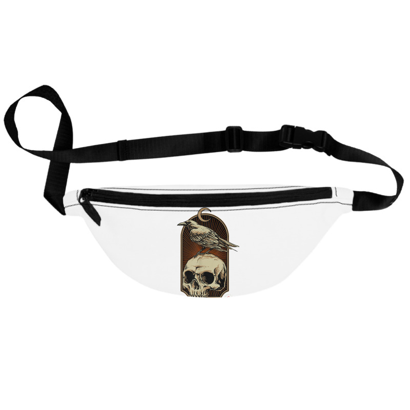 Edgar Allan Poe Nevermore Skull And Raven Memento Mori Fanny Pack | Artistshot