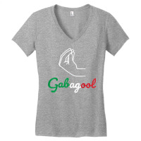 Gabagool. Italian American Funny Italian Hand T Shirt Women's V-neck T-shirt | Artistshot