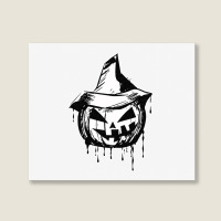 Halloween Divertente Zucca Costum Horror Landscape Canvas Print | Artistshot