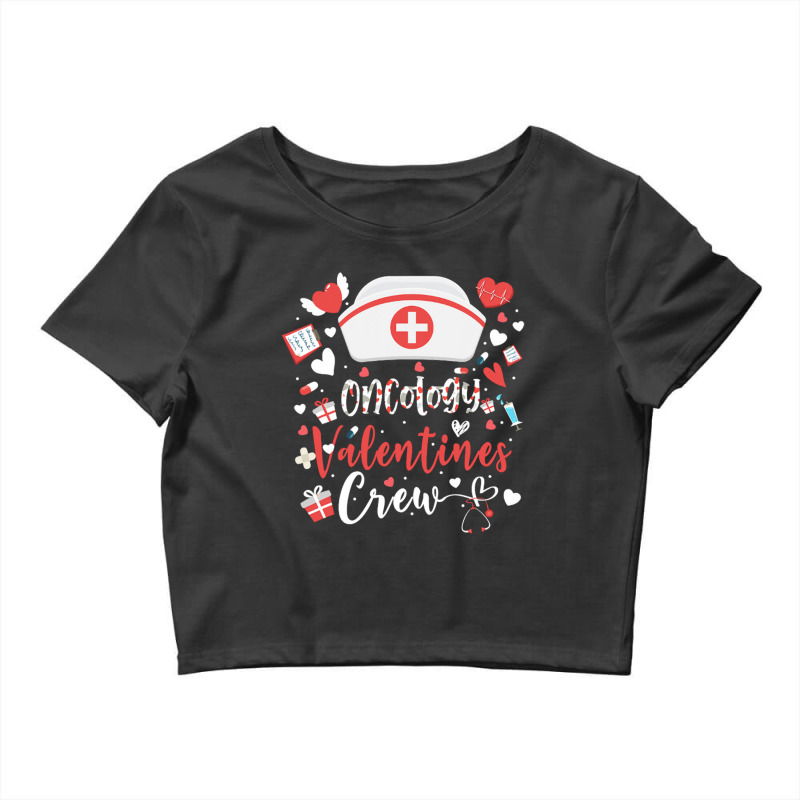 Oncology Valentines Tee Nurse Crew Family Group Nursing Crop Top by daniellepaine | Artistshot