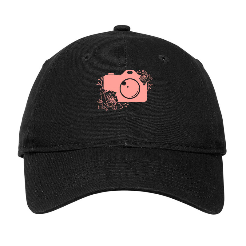 Photographer T  Shirt Pink Camera Silhouette T  Shirt Adjustable Cap by candlegoodwill | Artistshot