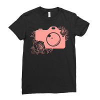 Photographer T  Shirt Pink Camera Silhouette T  Shirt Ladies Fitted T-shirt | Artistshot