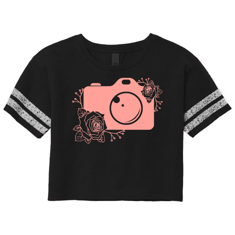 Photographer T  Shirt Pink Camera Silhouette T  Shirt Scorecard Crop Tee by candlegoodwill | Artistshot