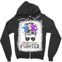 Woman Bladder Cancer Fighter T  Shirt Woman Bladder Cancer Fighter Blu Zipper Hoodie | Artistshot