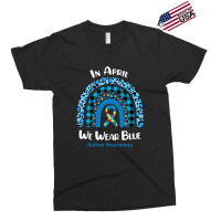 In April We Wear Blue Rainbow Puzzle Autism Awareness Exclusive T-shirt | Artistshot