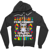 Its Not A Disability Different Ability Autism Raccoon Zipper Hoodie | Artistshot