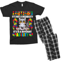 Its Not A Disability Different Ability Autism Raccoon Men's T-shirt Pajama Set | Artistshot