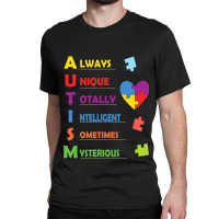 Inspiring And Colorful Autism Acronym Asd Awareness Classic T-shirt | Artistshot