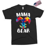 Mama Bear Autism Awareness Puzzle Piece Support Autistic Mom Funny Exclusive T-shirt | Artistshot