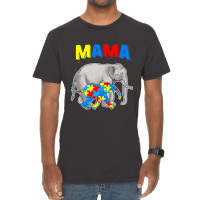 Mama Elephant Autism Awareness Vintage T-shirt | Artistshot