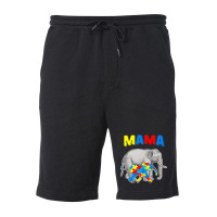 Mama Elephant Autism Awareness Fleece Short | Artistshot