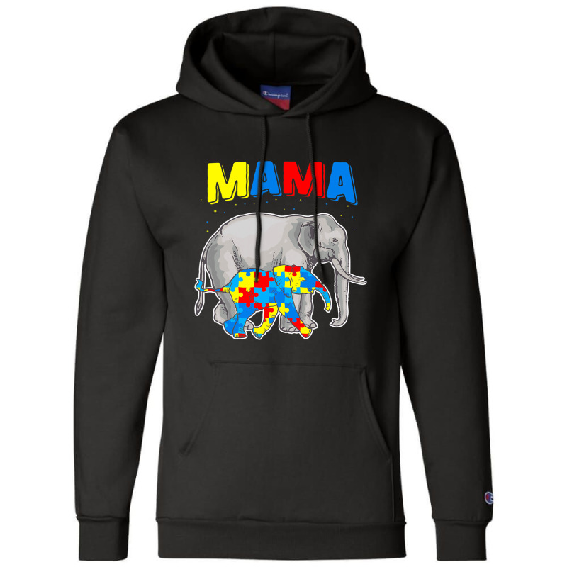 Mama Elephant Autism Awareness Champion Hoodie by Michael	Kilburn | Artistshot