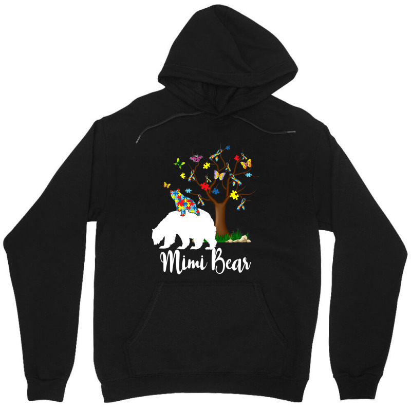 Mimi Bear Autism Awareness Love Support Unisex Hoodie by Michael	Kilburn | Artistshot