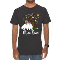 Mimi Bear Autism Awareness Love Support Vintage T-shirt | Artistshot