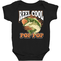 Fishing T  Shirt Fathers Day Cool Pop Pop Angling Fish Fisherman  Angl Baby Bodysuit | Artistshot