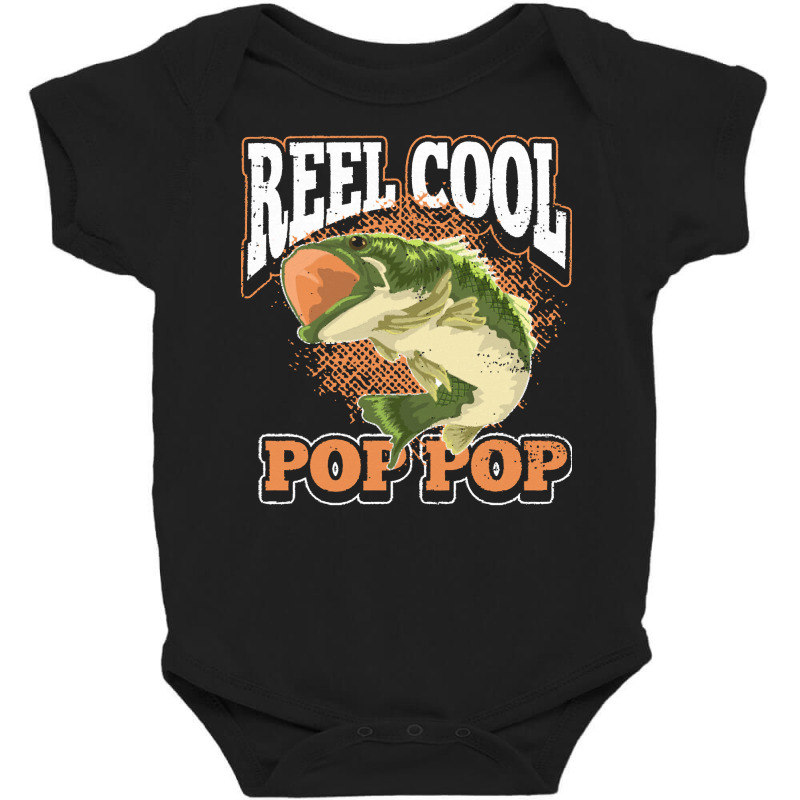 Fishing T  Shirt Fathers Day Cool Pop Pop Angling Fish Fisherman  Angl Baby Bodysuit by cardinalsmelt | Artistshot