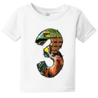 Farm Life Alphabet Numbers 3 Baby Tee | Artistshot