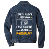 Photography T  Shirt Funny Listening Photography Photographer Camera T Men Denim Jacket | Artistshot