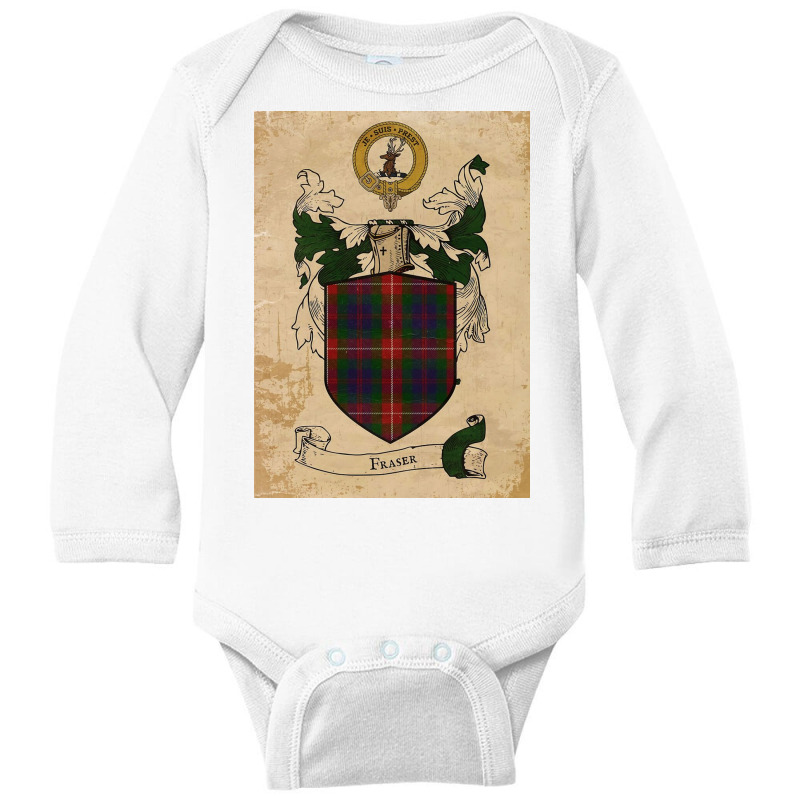 Clan Fraser Long Sleeve Baby Bodysuit by PantsArts | Artistshot