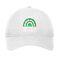 Womens In March We Wear Green Rainbow Kidney Disease Awareness V Neck  Adjustable Cap | Artistshot