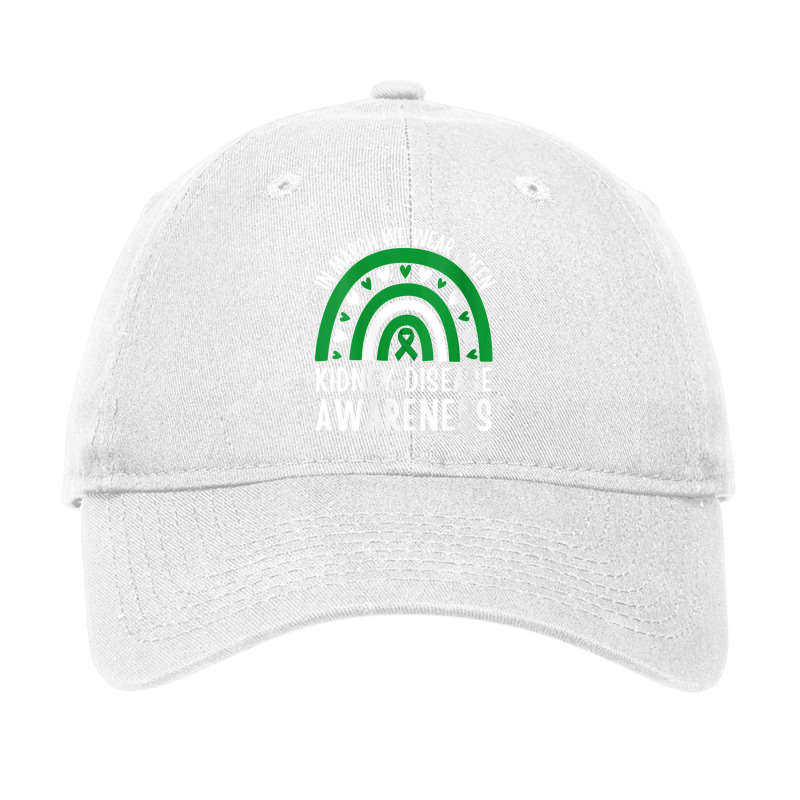 Womens In March We Wear Green Rainbow Kidney Disease Awareness V Neck  Adjustable Cap | Artistshot