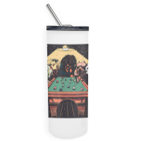 Game Night Time Dogs On Billiards Pool Table Shooting 8 Ball T Shirt Skinny Tumbler | Artistshot