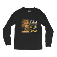 Jesus Fully Vaccinated By The Blood Of Jesus Cross Faith Christian Long Sleeve Shirts | Artistshot