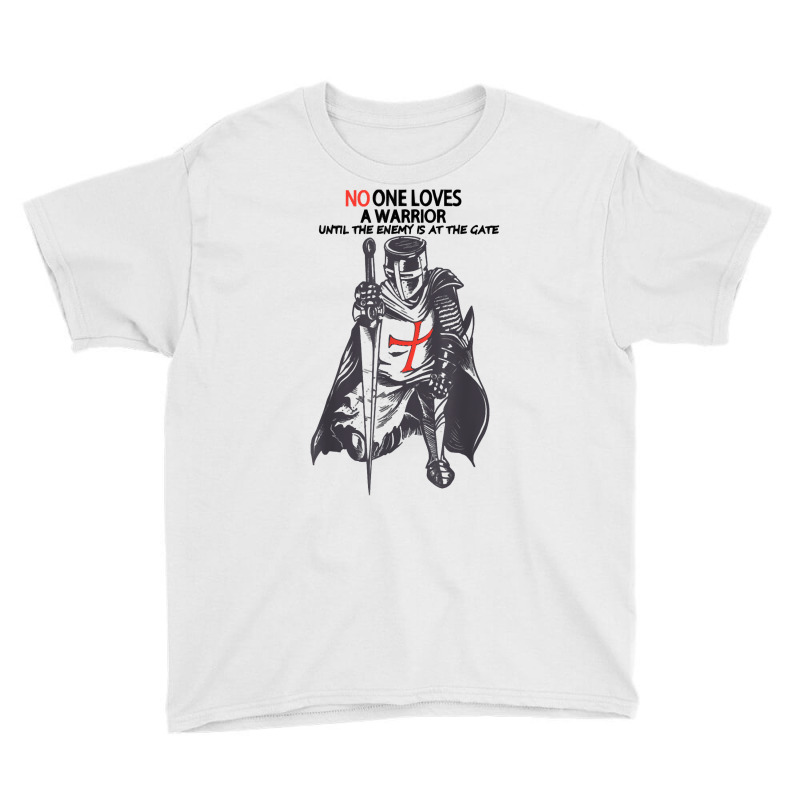 No One Loves A Warrior, Crusader Jesus Cross Knight Templar T Shirt Youth Tee | Artistshot