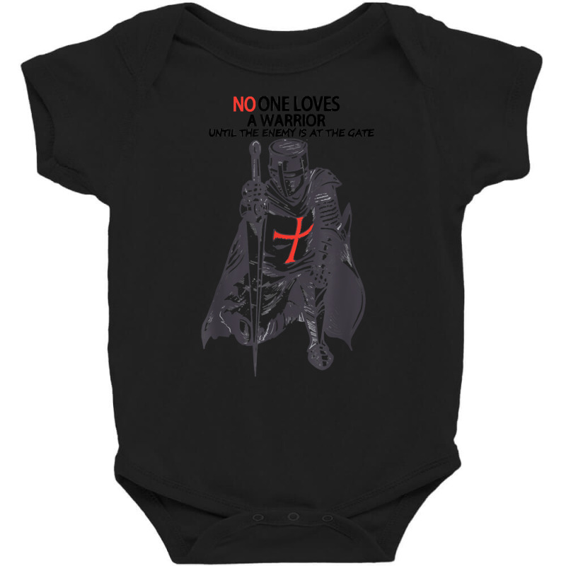 No One Loves A Warrior, Crusader Jesus Cross Knight Templar T Shirt Baby Bodysuit | Artistshot