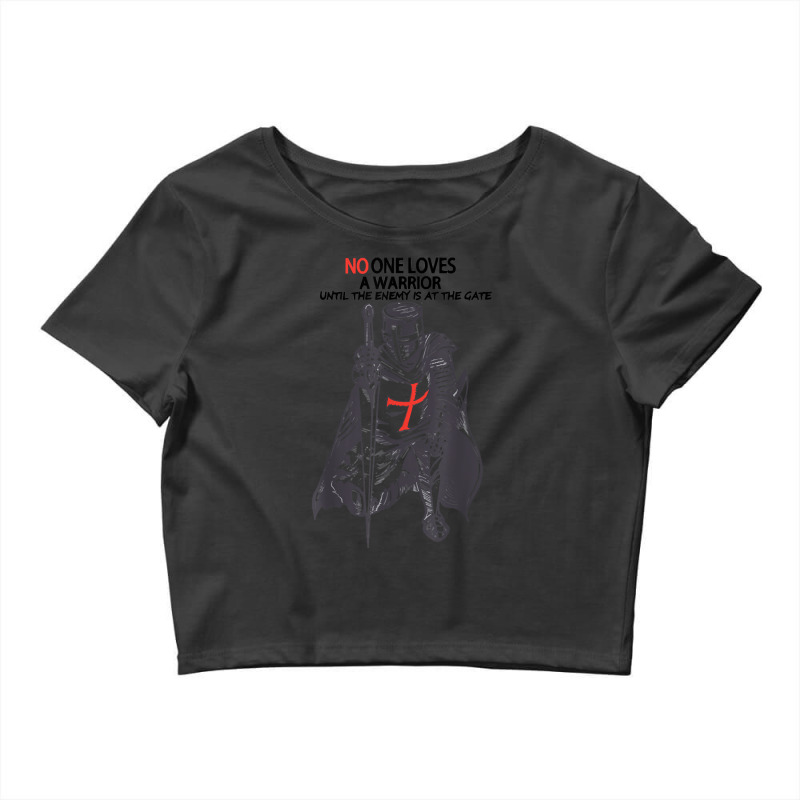 No One Loves A Warrior, Crusader Jesus Cross Knight Templar T Shirt Crop Top | Artistshot