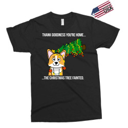 funny corgi the xmas tree fainted christmas Exclusive T-shirt | Artistshot