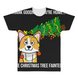 funny corgi the xmas tree fainted christmas All Over Men's T-shirt | Artistshot
