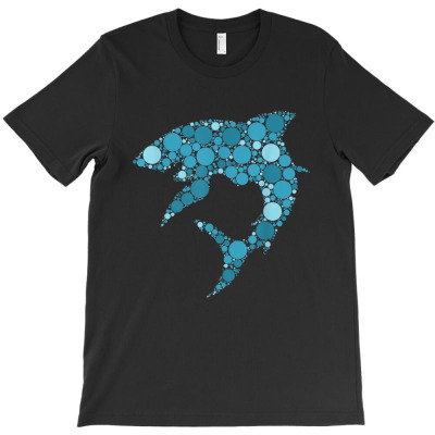 Blue Polka Dot Shark International Dot Day T-shirt Designed By Rame Halili