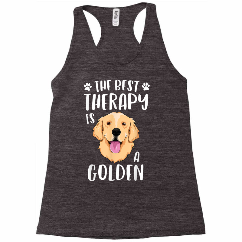 The Best Therapy Is A Golden Retriever T Shirt Women Dog T Shirt Racerback Tank by maionexzweddel1i | Artistshot