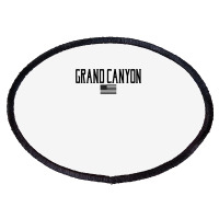 Grand Canyon Us Flag Text Olive Green With Black Print T Shirt Oval Patch | Artistshot