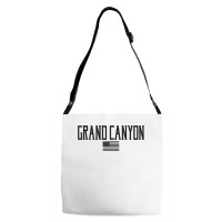 Grand Canyon Us Flag Text Olive Green With Black Print T Shirt Adjustable Strap Totes | Artistshot